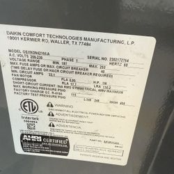 3.5 Ton AC Unit Never Used And Gas Heater 