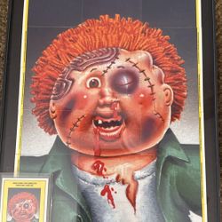 Garbage Pail Kids Mugged Marcus Puzzle W/2 MM cards! Framed. 