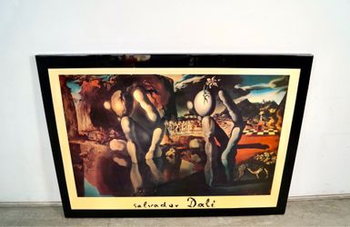 1980’s Vintage Large Lacquered Art Print By Salvador Dali