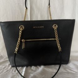 Michael Kors Black Leather - Medium Handbag