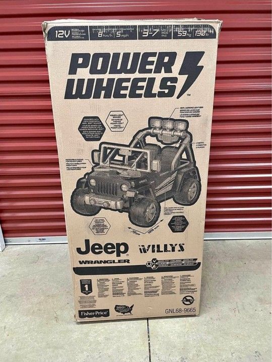 Power Wheels Jeep Wrangler Willys
Battery-Powered Ride-On Vehicle