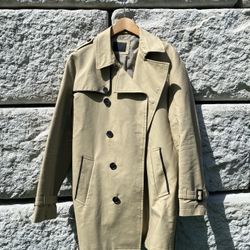 Tan Trench Coat With Faux Leather Detail From ASOS 