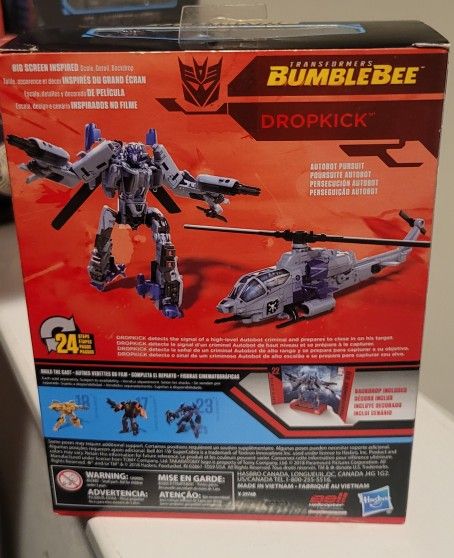 Transformers Studio Series 22 DROPKICK Bumblebee Movie Helicopter
