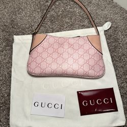 Gucci Pink GG Monogram Small Shoulder