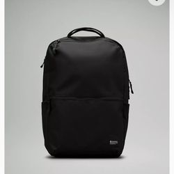 (New) Lululemon Double-Zip Backpack 22L - Black/Traverse Grey Color