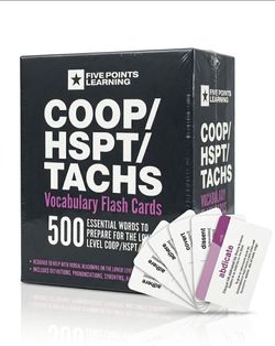 COOP / HSPT / TACHS Vocabulary Flash Cards High School Test Prep NEW SEALED