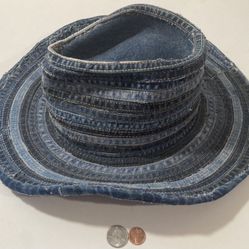 Vintage Cowboy Hat Denim Renegade Size 7