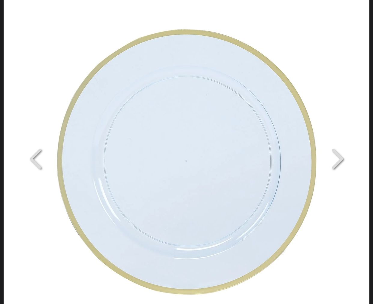 Dusty Blue With Gold Trim Charger Plate