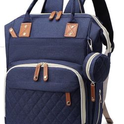 Diaper Bag Backpack Baby Bag, Baby Girl Boy Diaper Bag for Dad Mom with Pad, 16 Pockets, Pacifier Case, Large Diaper Bags Unisex for Travel (Blue)