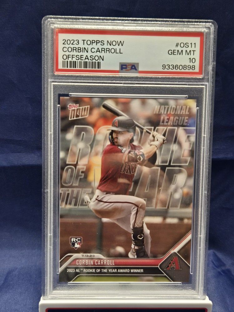 Corbin Carroll 2023 MLB TOPPS NOW NL Rookie Of The Year Rookie Card #OS11 PSA 10