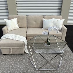 Sectional/couch/sofa,size:86x56, pullout bed, delivery available 