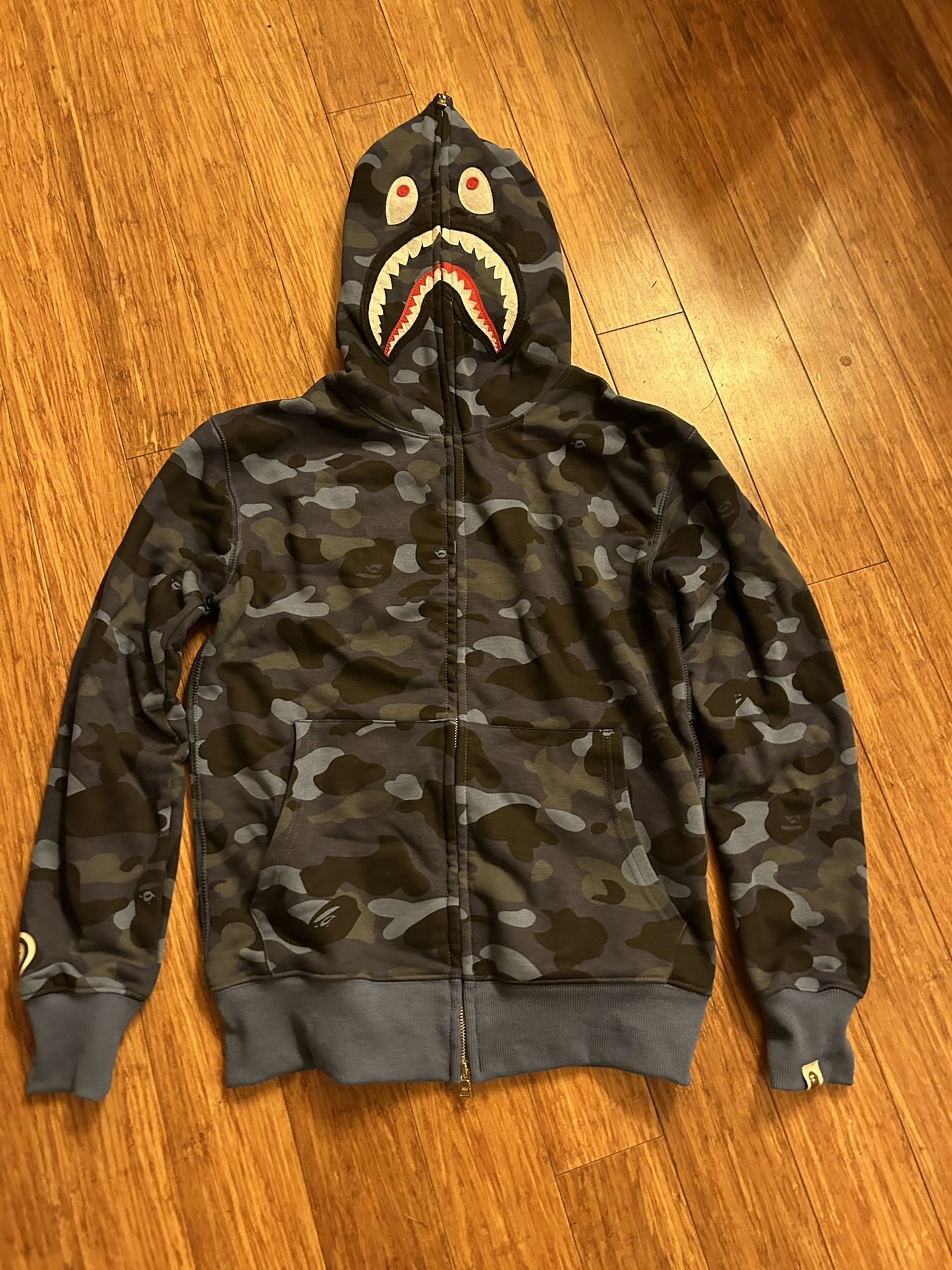 Blue BAPE Zip Up Hoodie