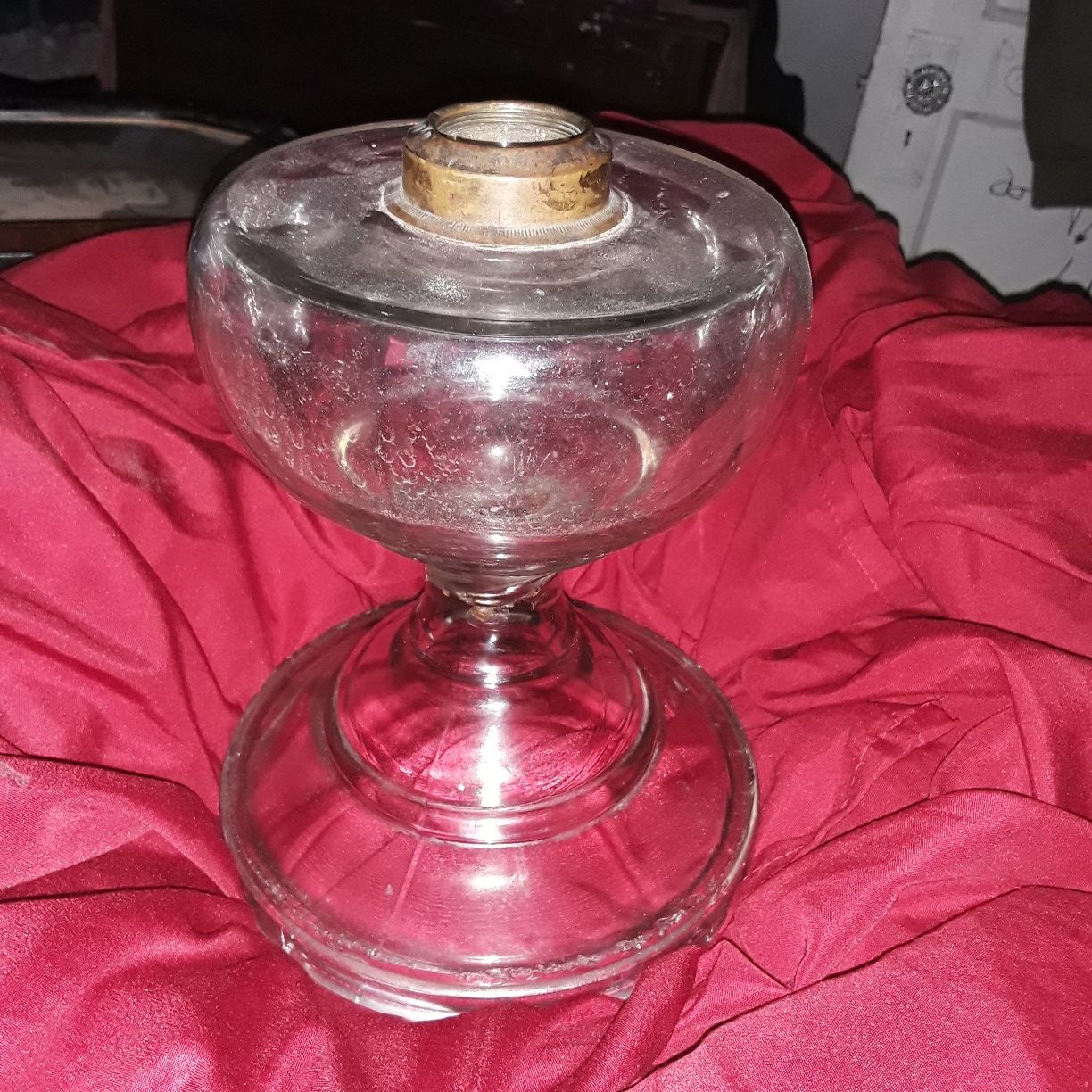 Selling ALL!! Antique glass oil lamp