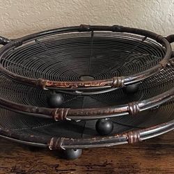 VTG Display Baskets Decorations set includes 3 pieces  