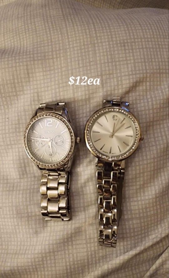 Earrings And Silver Watches