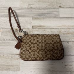 Brown Coach Wristlet