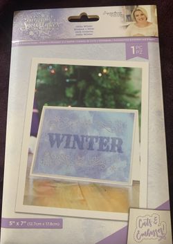 Sara Signature Glittering Snowflakes 5x7" Cut & Emboss Folder - Hello Winter