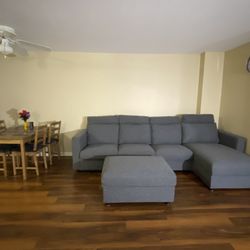 Sofa Set - 3 Seats, 1 chase & 1 Ottoman with Storage