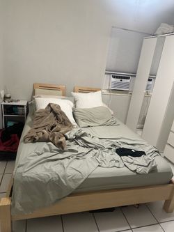 Bed Frame & Mattress ( Queen Size) 