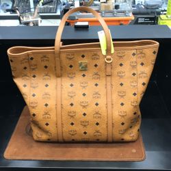 MCM Toni Logo Medium Shopper Tote Bag 