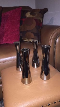 Silver glass vases 7 total