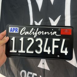 Black & White License Plate