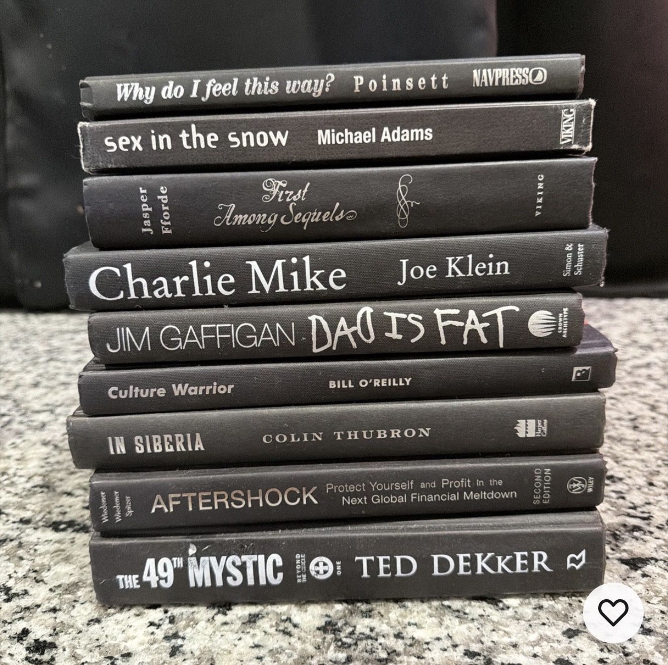 9 Black Covered Books