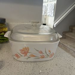 Peach Floral 5 Liter Corning Ware