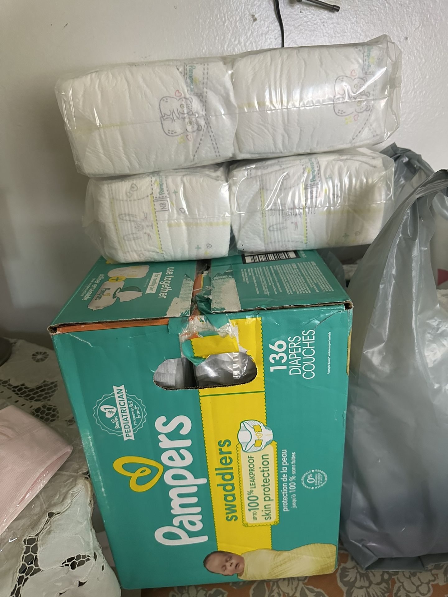 Packs Are Unopened, Box Is Sealed, 220 Total Diapers Newborn