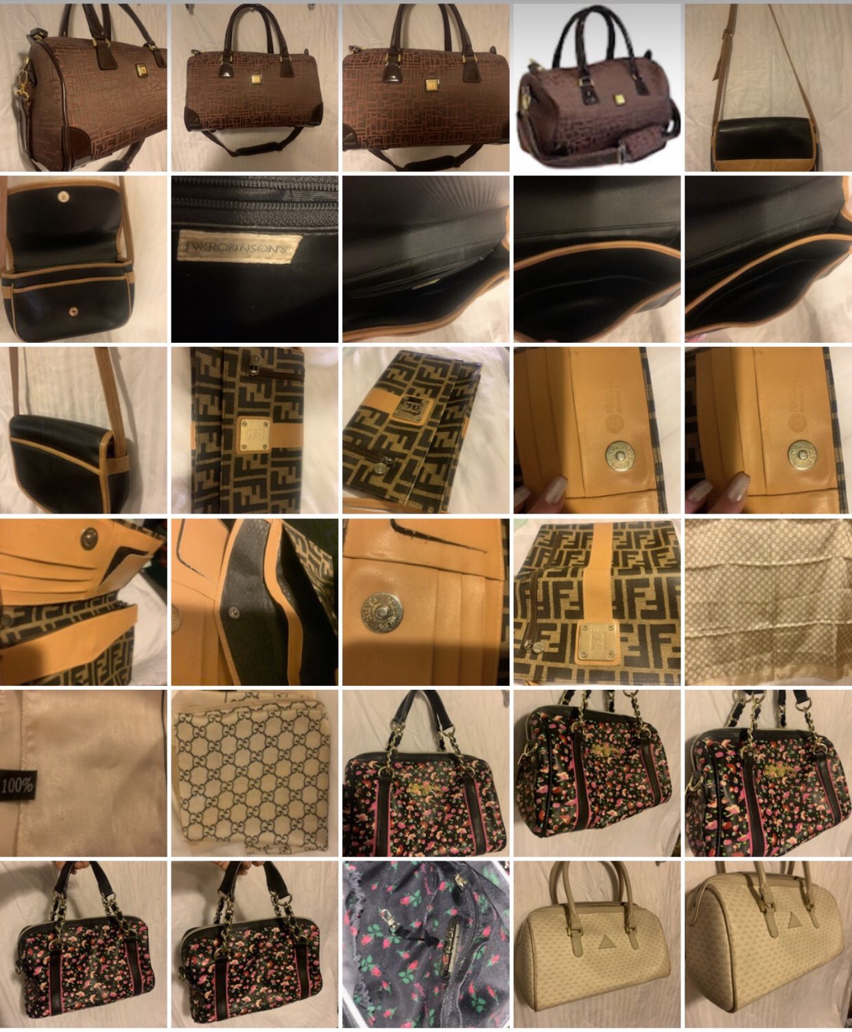Pieces Vintage Purses & Wallets Reseller Bundle Louis Vuitton FENDI Coach Bally Many Others
