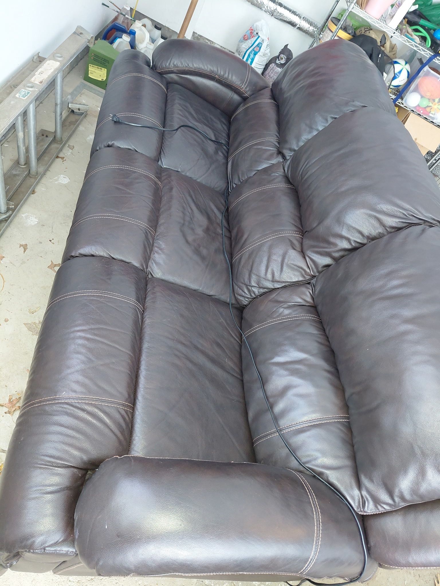 Leather Reclining Couch 2 Pc