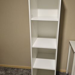 New White Bookcase Shelf Storage Cabinet 