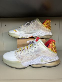 Nike LeBron 19 Low Magic Fruity Pebbles James Men Basketball DQ8344-100 Size 13