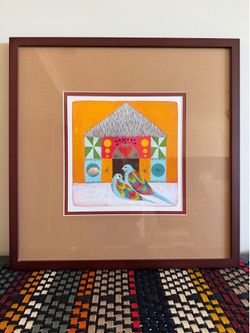 “Lovebirds” framed print 21”x 21”