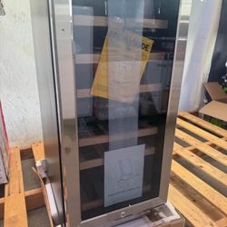 15" Dual Zone 30-Bottle Cellar Cooling Unit Built-In and Freestanding Wine Cooler in Blue LED 2 handles Stainless Steel