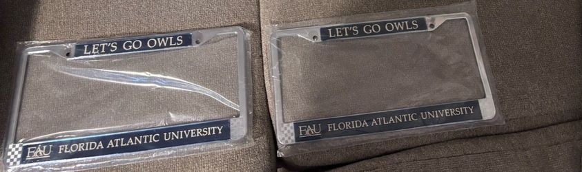 FAU Florida Atlantic University License Plate Frames (3)