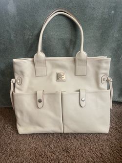 Dooney & Bourke Cream Leather Tote Bag