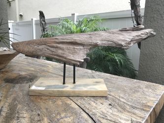 Teak wood fish carving - patio decoration - outdoor