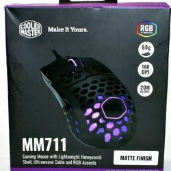 Cooler Master MM711 (MM711KKOL1) Wired Gaming Mouse 60g, 16K DPI, 20M Clicks