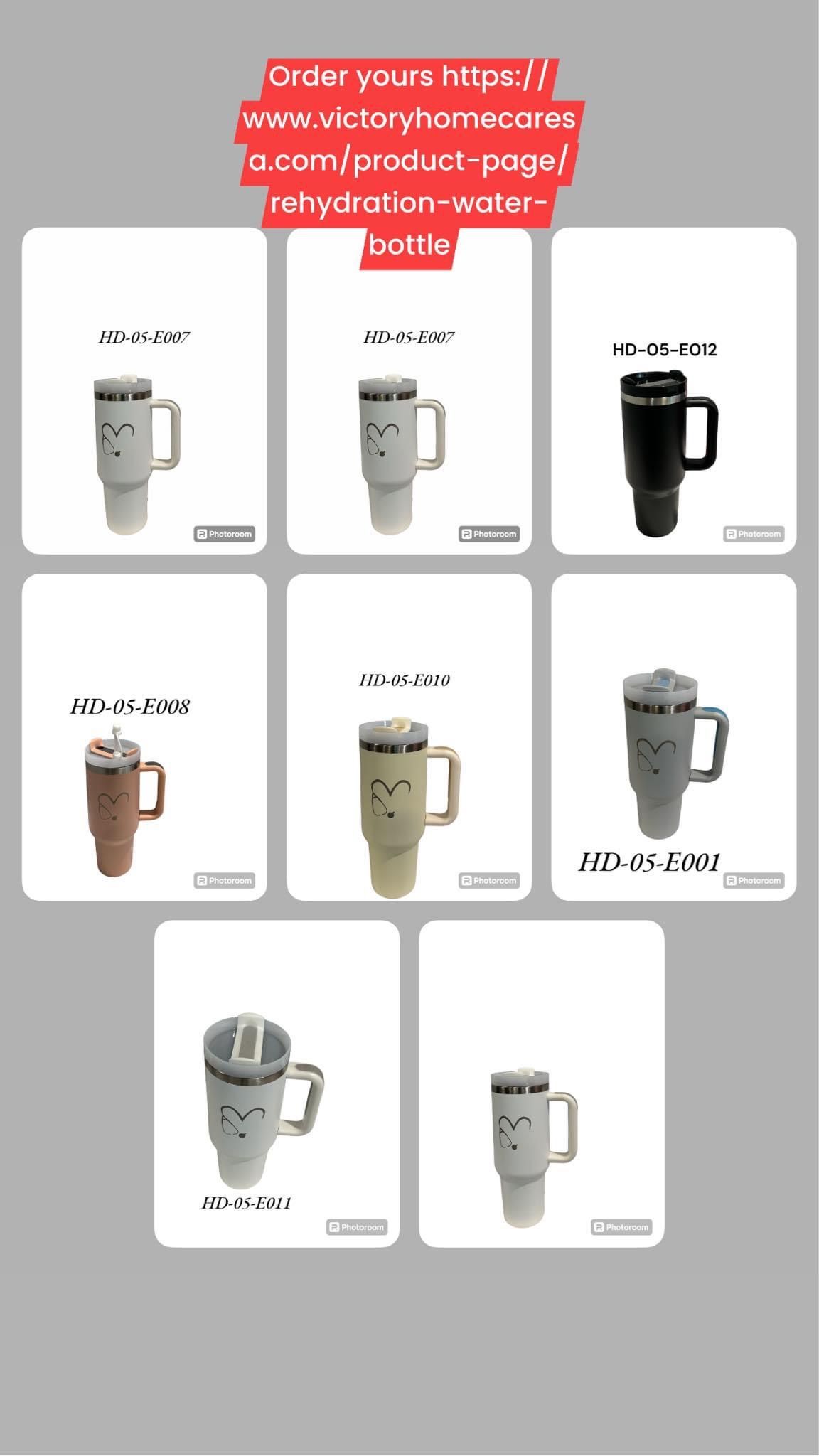 Tumbler with Handle 40 oz Stainless Steel Cup Insulated Water Bottle Travel Mug Iced Coffee quencher