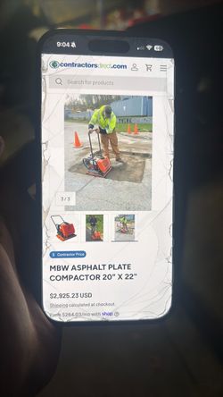 MBW AP2000AH Asphalt 20 x22 plate compactor