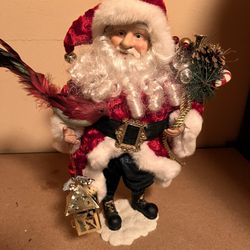 Figura De Papa Noel Con Barba  Rizada. De Pie 16’