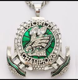 Philadelphia Eagles Diamond Cuban Wing Pendant