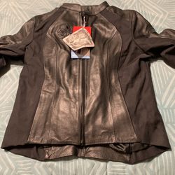  NEW! Womens Leather Riding Jacket 