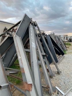 Mobile home tongues and tires and axles