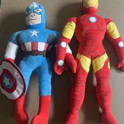 Marvel Legends, Captain America & Iron Man Giant  Stuffed toy Doll( 23 Inch )