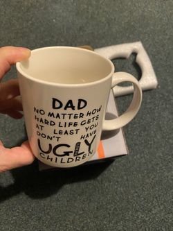 Mug , Fathers Day Dad Gifts from Daughter Son Wife,11oz Funny Coffee Mug for Dad,Unique Fathers Day Present Idea for Daddy Husband Men Him,Heartwarmin