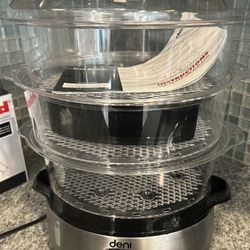 Deni Food Steamer 3 Tier Adjustable 9.5 Quart Programmable