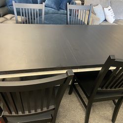 Farmhouse black dining set with 10 chairs and leaf was $2799
