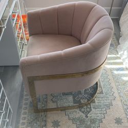 Pink Velvet Vanity Chair